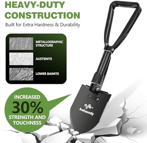 18.5" Folding Shovel, Collapsible Shovel - Image 6
