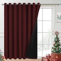 Yakamok Burgundy Red Blackout Patio Door Curtain Panels W100 x L84, 1 Panel by Yakamok
