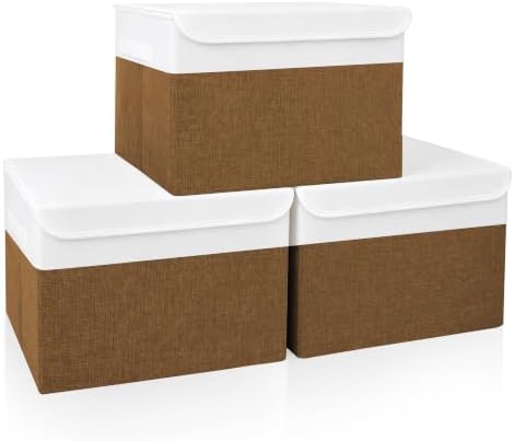 Large 17" 42 Quarts Collapsible Stackable Storage Bins by Bagnizer