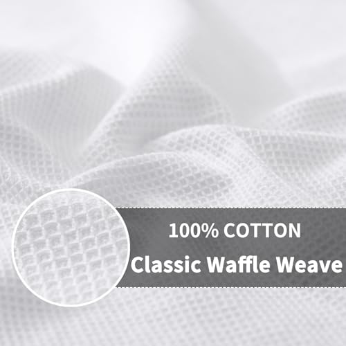 Homaxy 100% Cotton Waffle Weave Dish Cloths, 12 Pack - Image 2