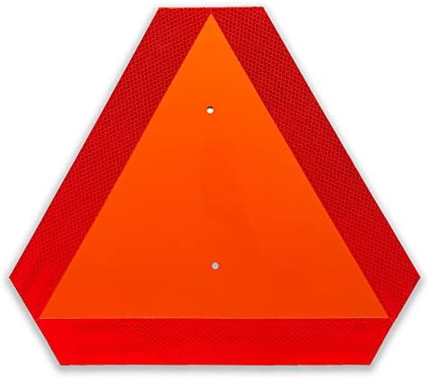 Slow Moving Vehicle Triangle Sign, Plastic Farm Triangle Safety Signs, SMV Sign by Minton