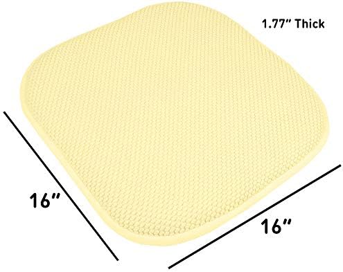 Sweet Home Collection Chair Cushion Memory Foam Pads Honeycomb Pattern Slip Non - Image 4