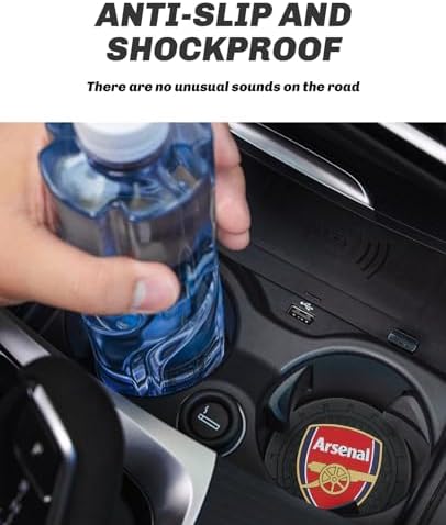 Cup Holder Insert Coaster for Arsenal UEFA Fans, Anti Slip Car Cup Coaster - Image 2