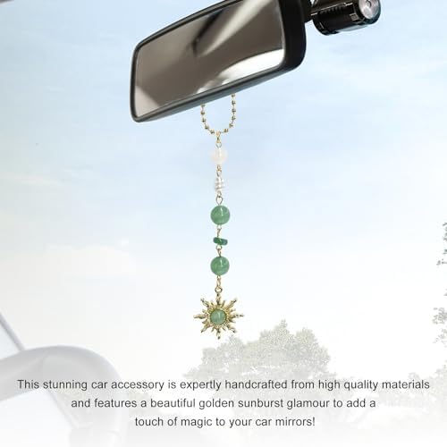 Sun Hanging Car Charm, Rear View Mirror Cute Boho Dangling Sun Car Decor - Image 5