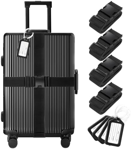 Gostwo 8 Pack Luggage Straps and Tags Set by Gostwo