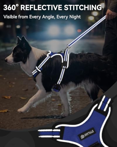 Joytale No Pull Dog Harness & Seat Belt, Easy On 3-Buckle - Image 6