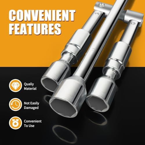 MIKKUPPA 4 Way Folding Lug Wrench, 4 Way Sliding Wheel Lug Nut Wrench - Image 5