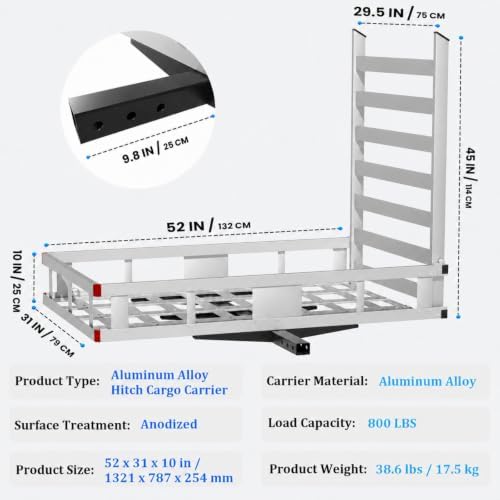 48”x30”x9” Trailer Hitch Cargo Carrier - Image 6