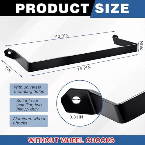 Outus Trailer Wheel Chock Holder Bracket Fits 2 Pcs 9" Aluminum Chocks - Image 2