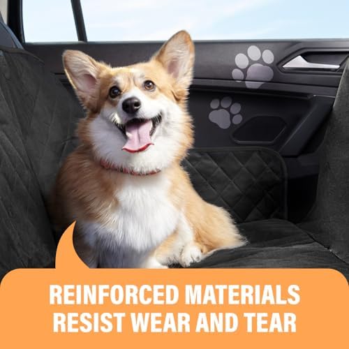 Active Pets Black Standard Dog Car Hammock Back Seat Cover, Waterproof Backseat - Image 2