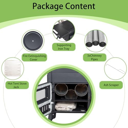 Camping Wood Stove, Portable Tent Wood Burning Stove - Image 5