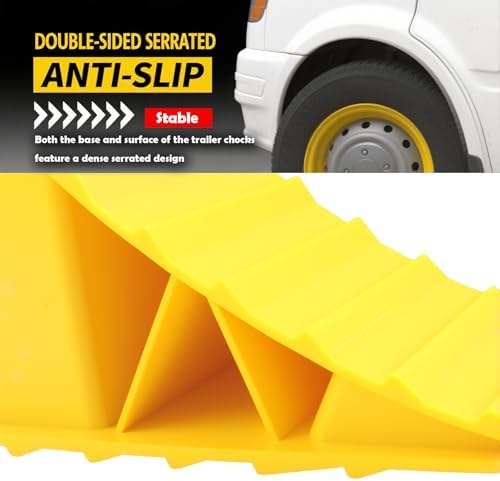 Wheel Chocks for Trailer 2 Pack, Non-Slip Heavy Duty Wheel Chocks for Parking - Image 5