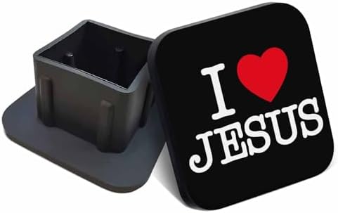 Swono 2x2inch Trailer Hitch Dust Plug I Love He Red Love Pattern Rubber Tow by Swono