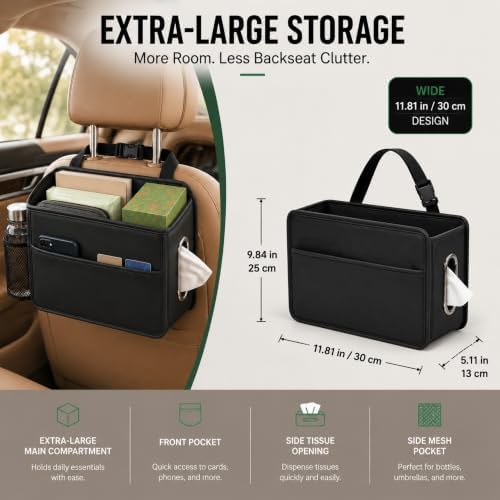 Noaman Large Car Seat Storage Organizer - Image 2