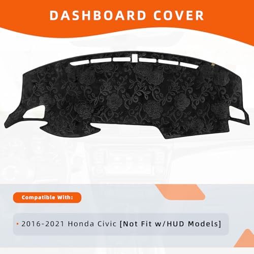 Dashboard Cover Dash Mat Fit for Ho-nda Civic 2021-2016, Car Dash Board Mat - Image 2