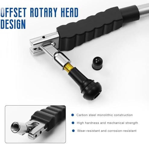 Tire Valve Stem Puller Tool, No Scratch Tire Valve Core Remover Straight Wheel - Image 3