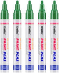 Green Paint Markers, 5 Pack Oil-Based Waterproof Quick Dry Permanent Paint Pen by Craiiby