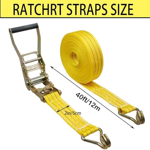 Ratchet Straps Heavy Duty, 8000 LBS Break Strength Ratchet Strap Tie Down - Image 2