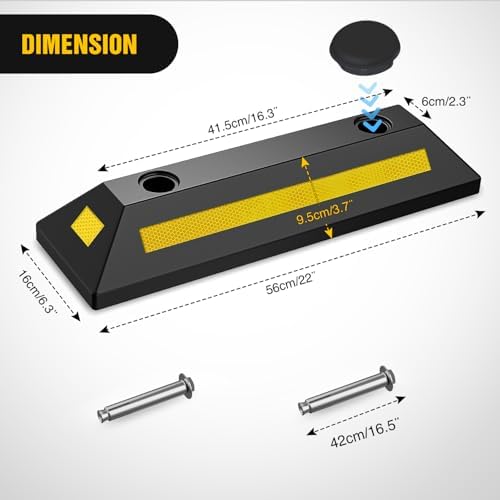 Nilight Rubber Parking Curb Wheel Stop - Image 5