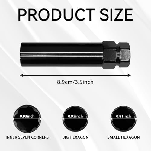 Small 6 Spline Lug Nut Socket Set 6 Spline Lug Nut Key Wheel Lock Key Removal - Image 2