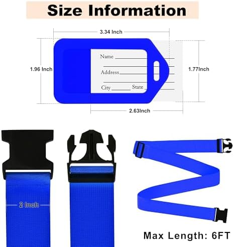 Gostwo 8 Pack Luggage Straps and Tags Set - Image 2