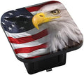 Swono Bald Eagle American Flag Tow Trailer Hitch Cover Plug Insert, Bald Eagle by Swono