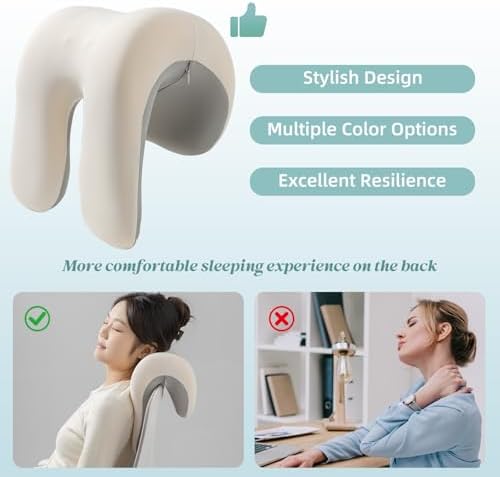 SheRest Office Chair Neck Pillow, Memory Foam Ergonomic Nap Pillow Office Chair - Image 3