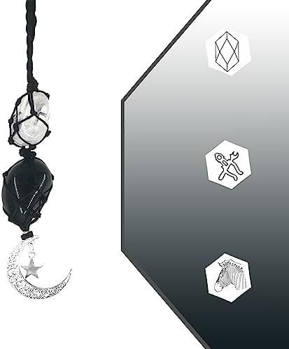 Crystals Obsidian Crystal Stone Cute Boho Car Mirror Hanging Accessories - Image 4