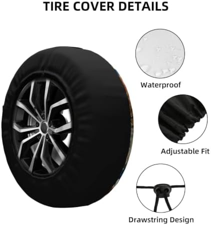 Bohemia Spare Tire Cover Waterproof Wheel Cover 15 Inch Universal Fit - Image 5