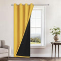Yakamok Mustard Yellow Blackout Curtains 84 Inches Long 52" Wide 1 Panel by Yakamok