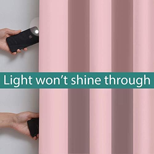 Yakamok Pink 100% Blackout Curtains 72 Inches Long - Image 2