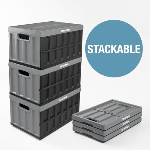 CleverMade Collapsible Storage Bin - 46L - Stone - Image 4