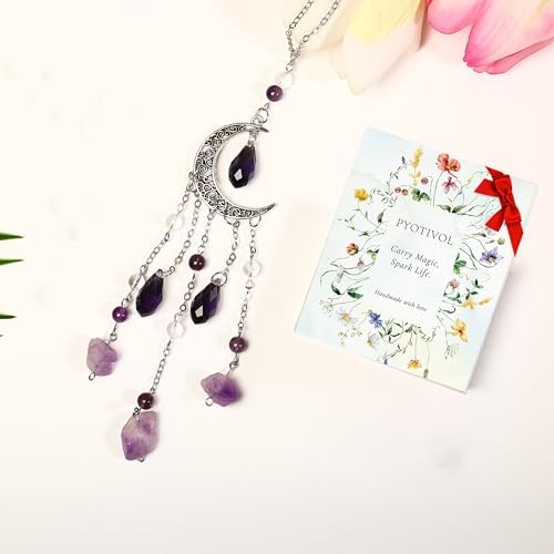 Car Rear View Mirror Accessories Cute Hanging Ornament, Unique Moon Boho - Image 5