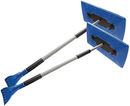Snow Joe SJBLZD-JMB2-SJB 2-Pack Jumbo Telescoping Snow Broom + Ice Scraper by SnowJoe