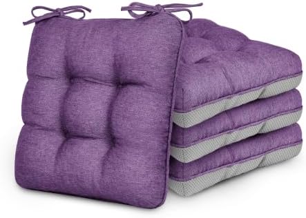 Love's cabin Memory Foam Chair Cushions Set of 4, 15.5 Inch by Lovescabin