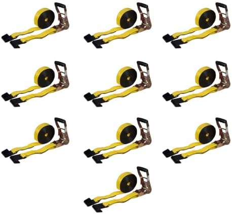 Ratchet Tie-Down Straps with Flat Hooks, 000 Lbs Breaking Strength | TieDown by MyteeProducts