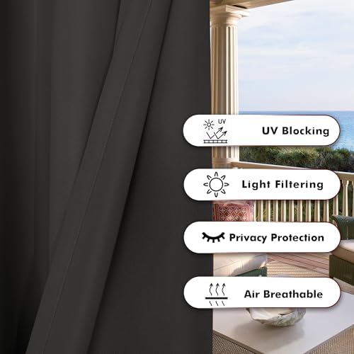 BONZER Outdoor Curtains for Patio Waterproof Thick - Image 4