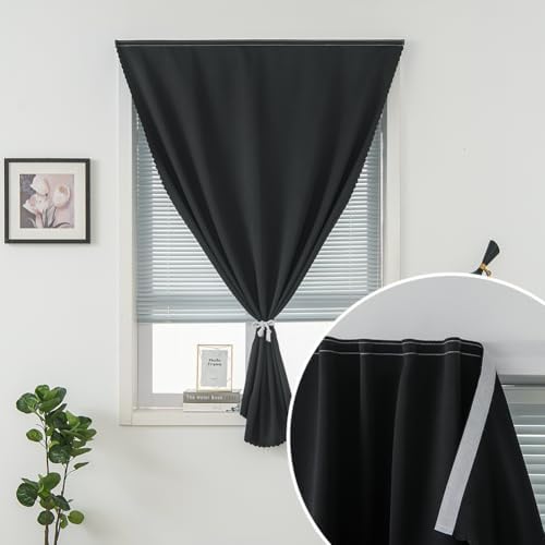 Adhesive Blackout Curtains- Self Stick Shades Window Blinds Curtains No Rod - Image 5