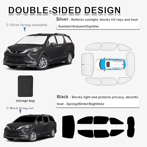 KMF 8pcs Thicken Full Sun Shades - Image 4