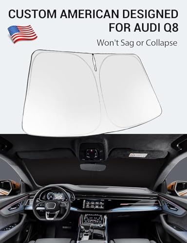 Proadsy Custom Fit 2019-2026 Audi Q8 Windshield Sun Shade, Blocks Heat - Image 2