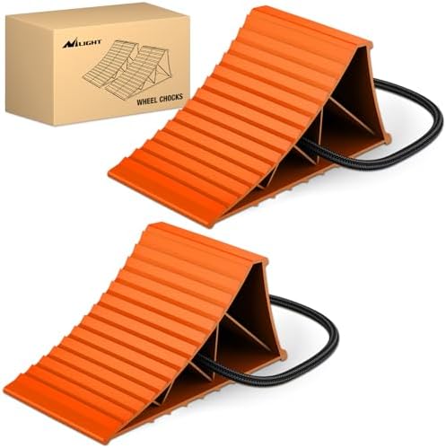 Nilight Wheel Chocks, Heavy Duty Wheel Stopper by Nilight