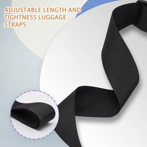 2 Pack Luggage Straps for Suitcases, Adjustable Travel Belt to Add a Bag - Image 4