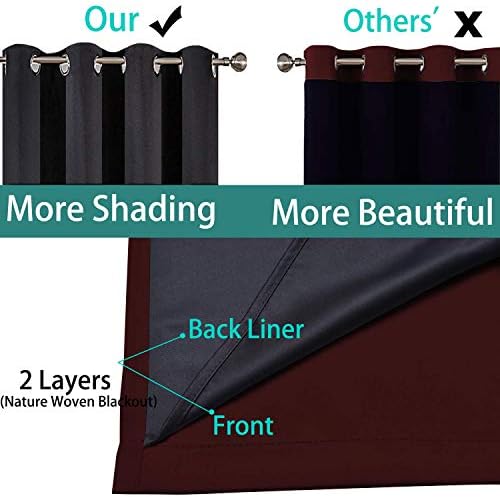 Yakamok Burgundy Red Blackout Curtains 63 Inches Long - Image 5
