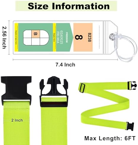 Gostwo 8 Pack Luggage Straps and Cruise Tags Set - Image 2
