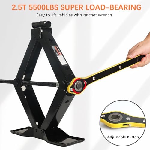 Scissor Car Lift Jack 2.5 Ton for Sedans, MPVs & SUVs, Compact Portable Cross - Image 6