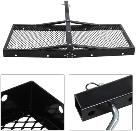 zeech 48" x 20" x 3.5" 500 LBS Black Trailer Hitch Cargo Carrier Mounts - Image 5