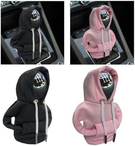 JOYCOURT 2PCS Car Gear Shift Hoodie Auto Shifter Knob Cover by JOYCOURT