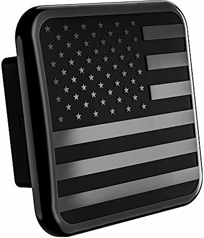 2" American Black Flag Trailer Hitch Cover by bparts