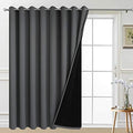 Yakamok Dark Grey Blackout Patio Door Curtain Panels W100 x L84, 1 Panel by Yakamok