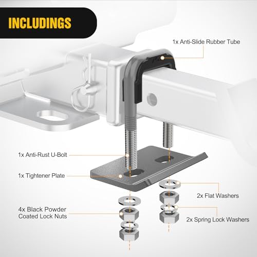 Nilight Trailer Hitch Tightener Anti-Rattle Grey U-Bolt - Image 4